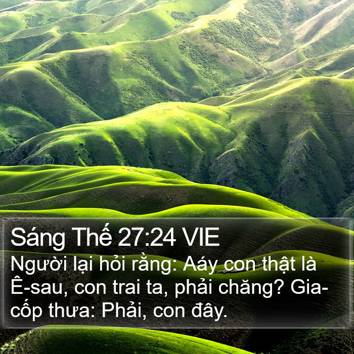 Sáng Thế 27:24 VIE Bible Study