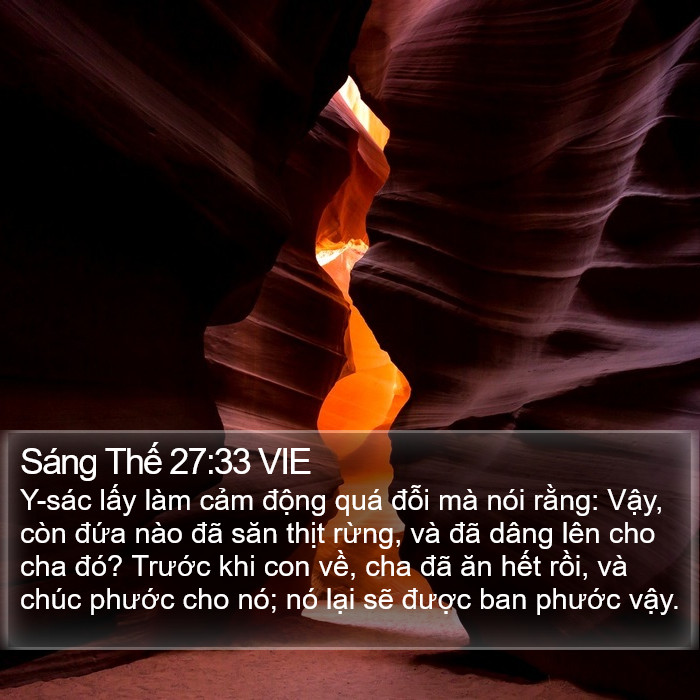 Sáng Thế 27:33 VIE Bible Study