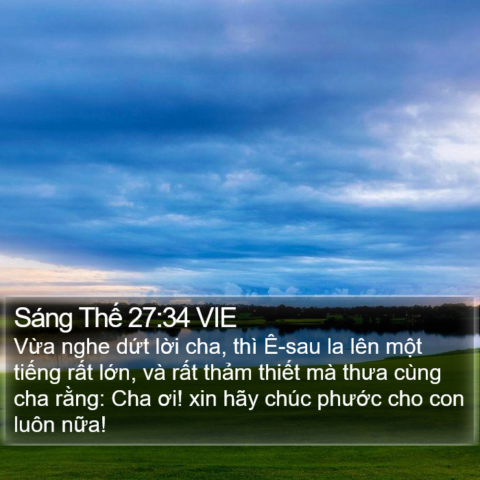 Sáng Thế 27:34 VIE Bible Study