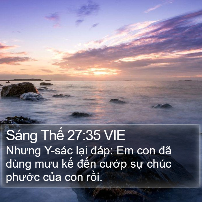 Sáng Thế 27:35 VIE Bible Study