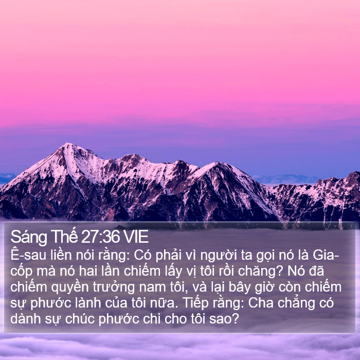 Sáng Thế 27:36 VIE Bible Study