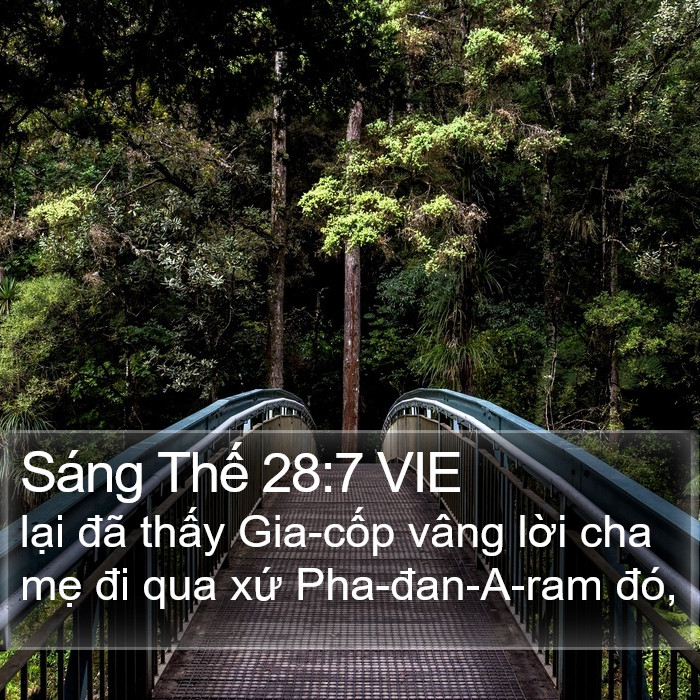 Sáng Thế 28:7 VIE Bible Study