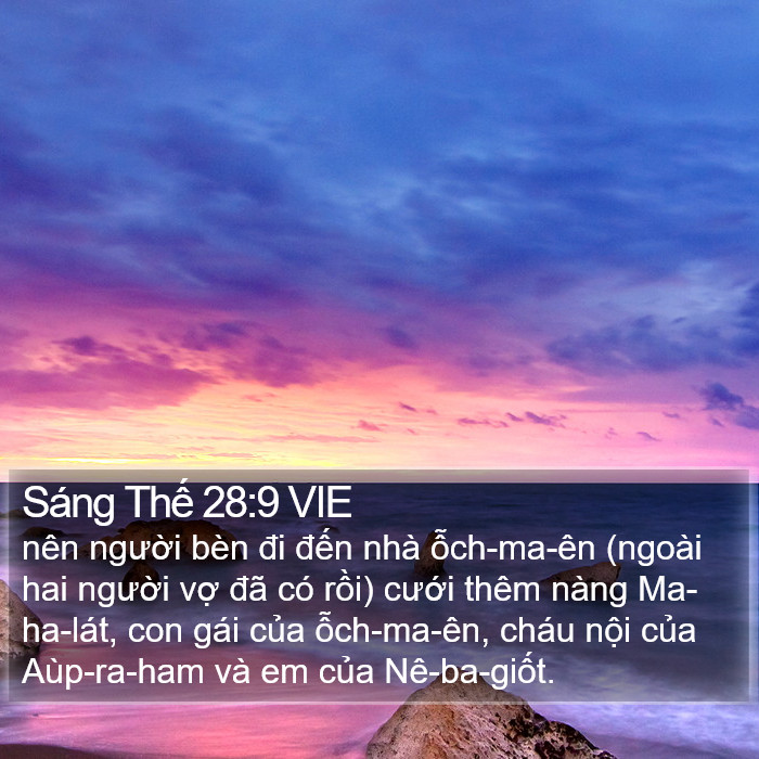 Sáng Thế 28:9 VIE Bible Study