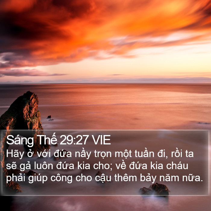 Sáng Thế 29:27 VIE Bible Study