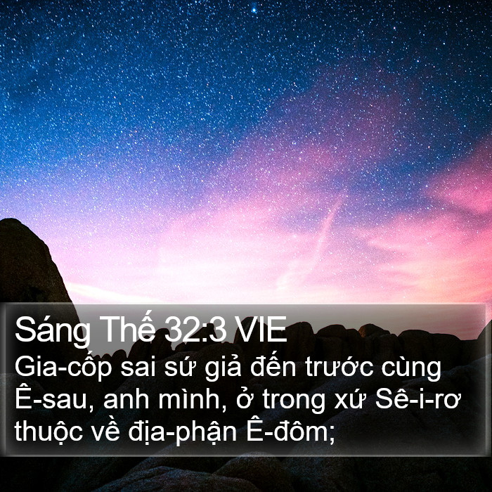 Sáng Thế 32:3 VIE Bible Study