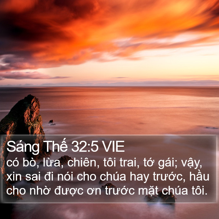 Sáng Thế 32:5 VIE Bible Study