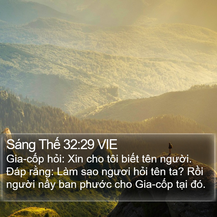 Sáng Thế 32:29 VIE Bible Study