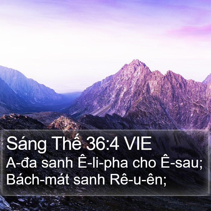 Sáng Thế 36:4 VIE Bible Study