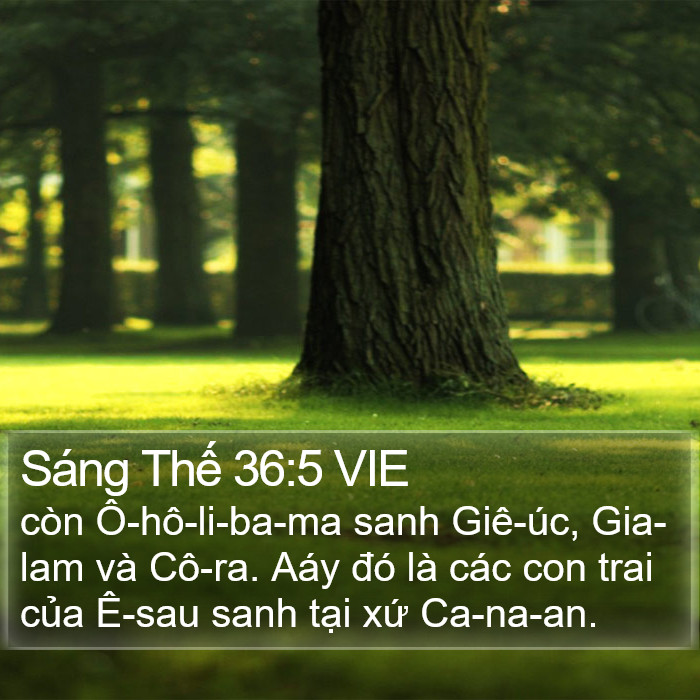Sáng Thế 36:5 VIE Bible Study