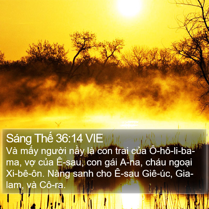 Sáng Thế 36:14 VIE Bible Study