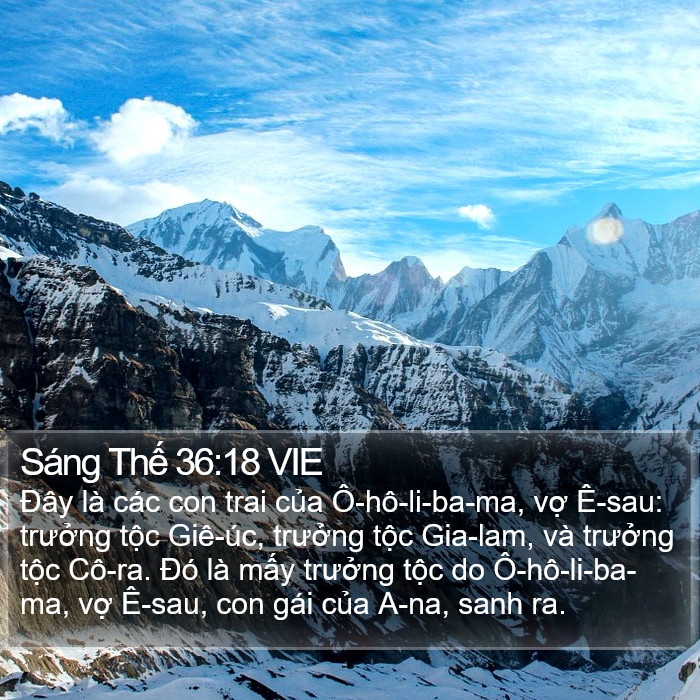 Sáng Thế 36:18 VIE Bible Study