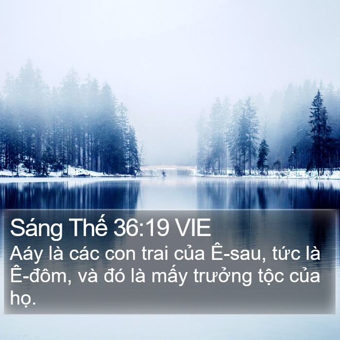 Sáng Thế 36:19 VIE Bible Study