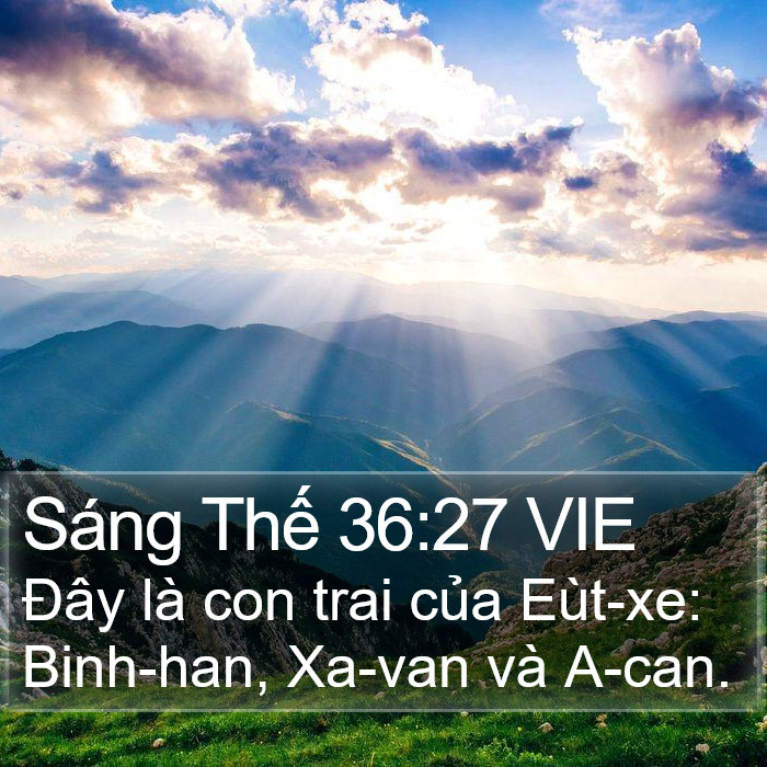 Sáng Thế 36:27 VIE Bible Study