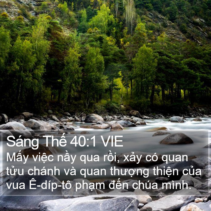 Sáng Thế 40:1 VIE Bible Study