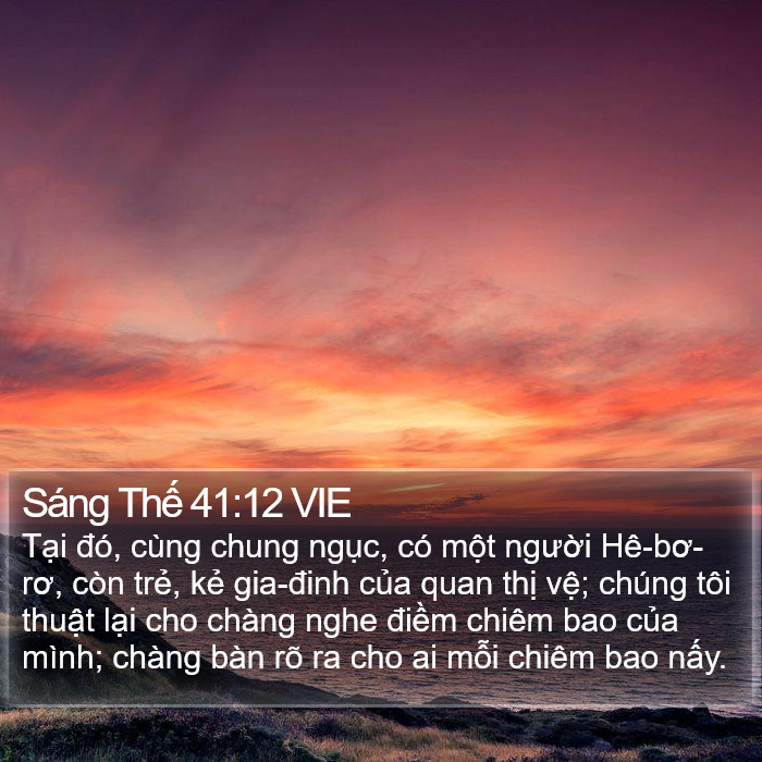 Sáng Thế 41:12 VIE Bible Study