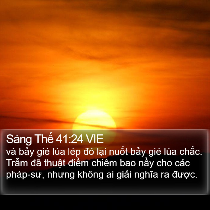 Sáng Thế 41:24 VIE Bible Study