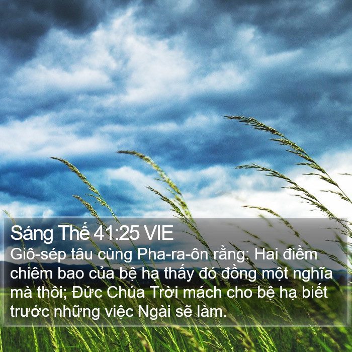 Sáng Thế 41:25 VIE Bible Study