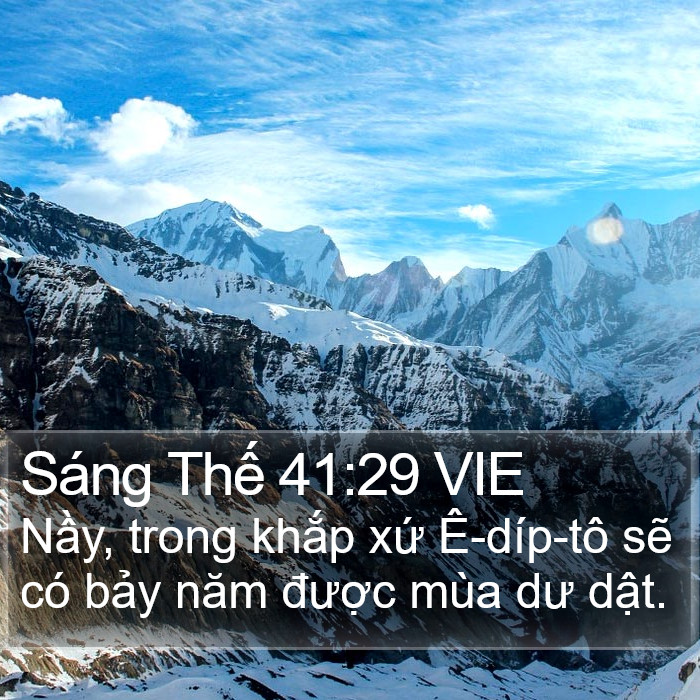 Sáng Thế 41:29 VIE Bible Study