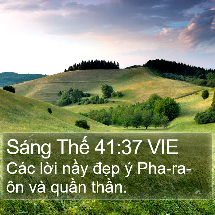 Sáng Thế 41:37 VIE Bible Study