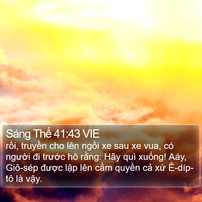 Sáng Thế 41:43 VIE Bible Study