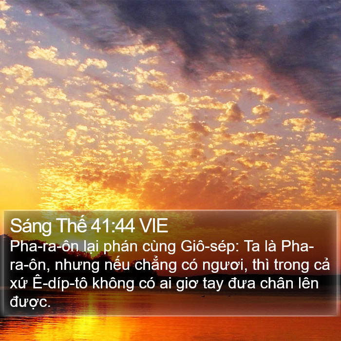 Sáng Thế 41:44 VIE Bible Study