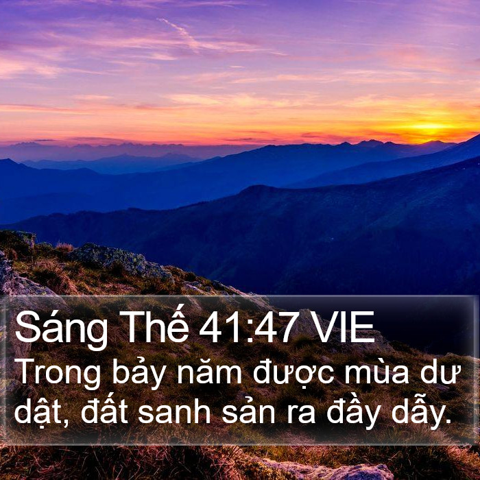 Sáng Thế 41:47 VIE Bible Study