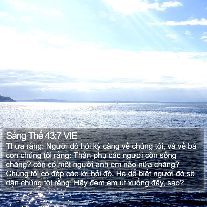 Sáng Thế 43:7 VIE Bible Study