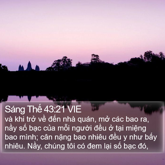 Sáng Thế 43:21 VIE Bible Study