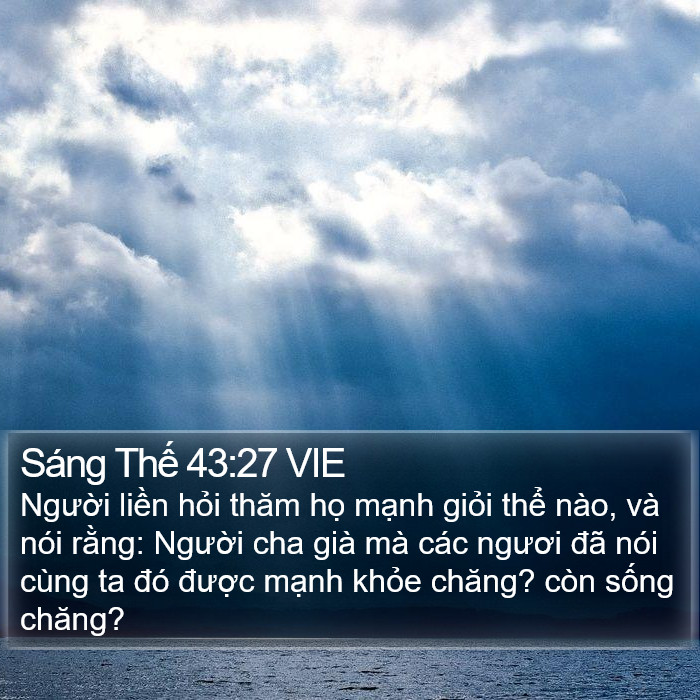 Sáng Thế 43:27 VIE Bible Study