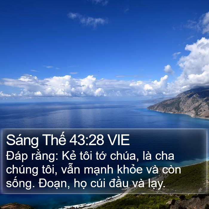 Sáng Thế 43:28 VIE Bible Study