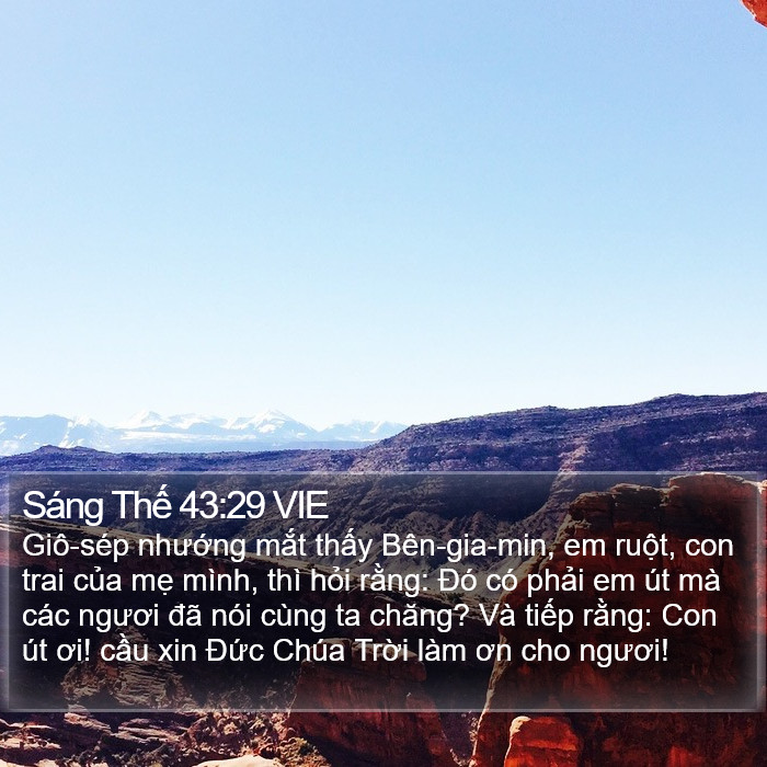Sáng Thế 43:29 VIE Bible Study