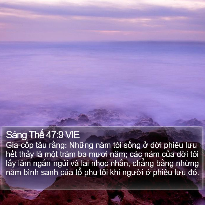 Sáng Thế 47:9 VIE Bible Study