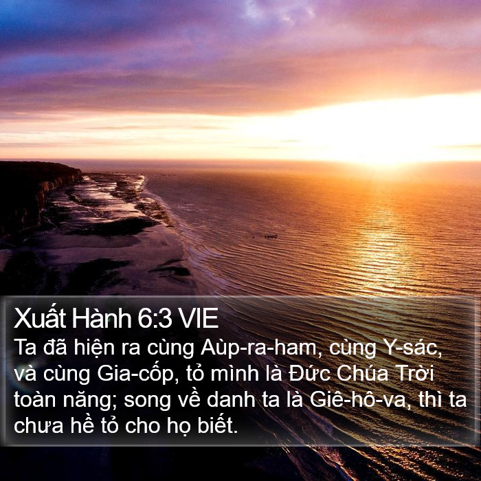 Xuất Hành 6:3 VIE Bible Study