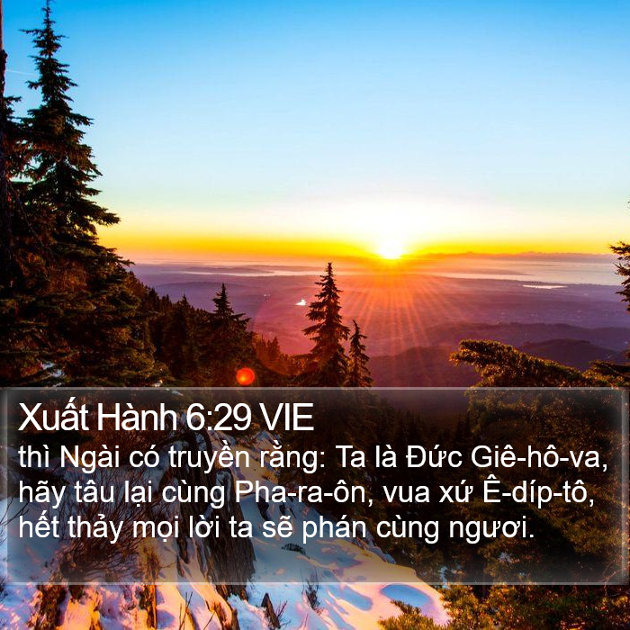 Xuất Hành 6:29 VIE Bible Study