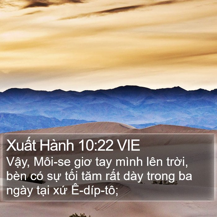Xuất Hành 10:22 VIE Bible Study