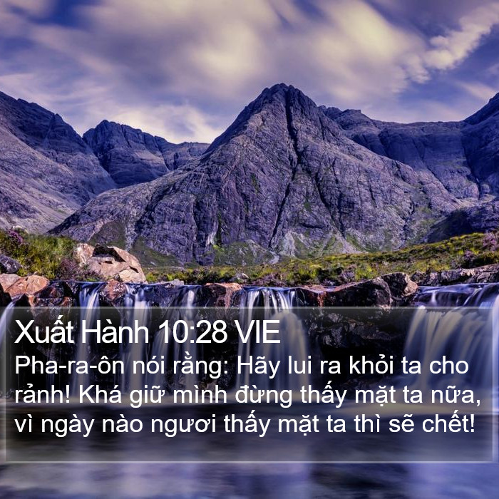 Xuất Hành 10:28 VIE Bible Study