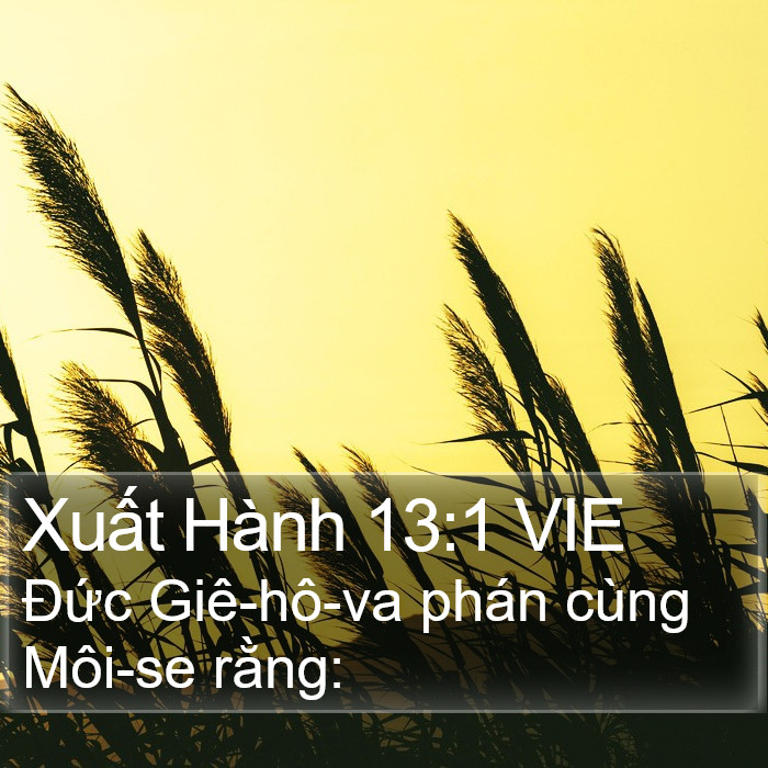 Xuất Hành 13:1 VIE Bible Study