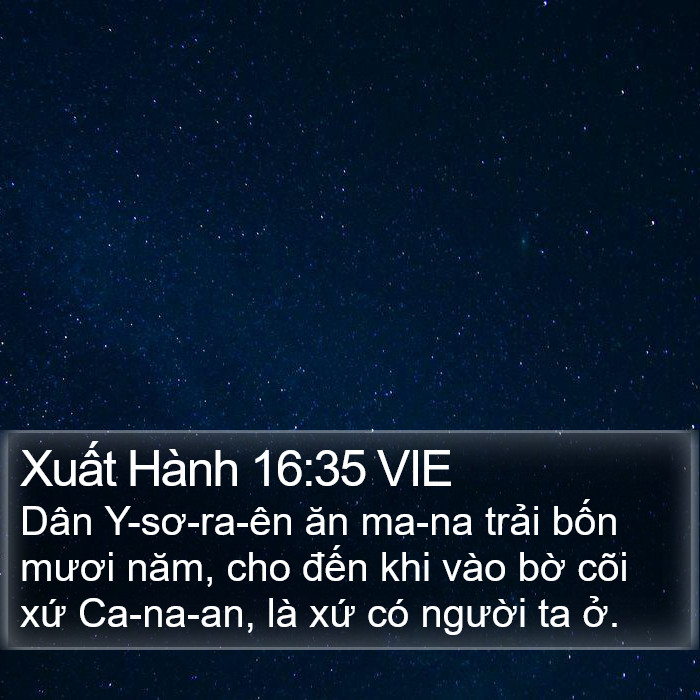 Xuất Hành 16:35 VIE Bible Study