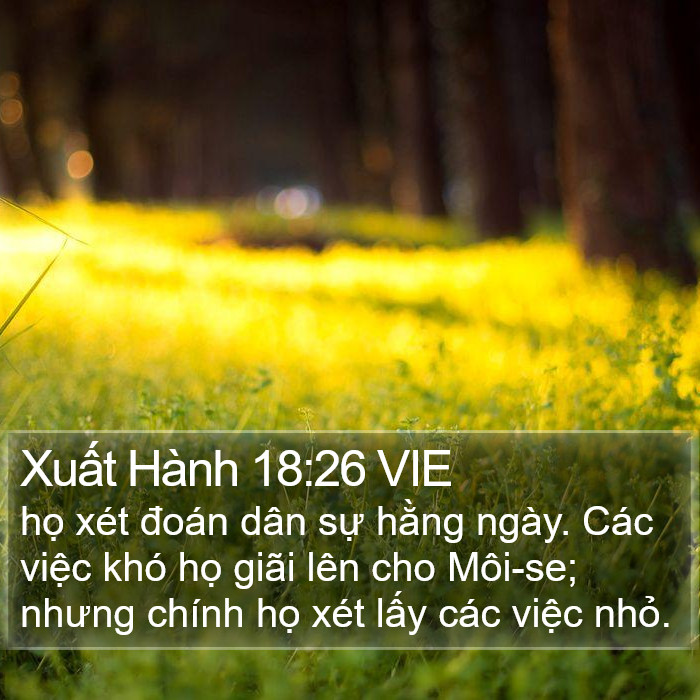 Xuất Hành 18:26 VIE Bible Study