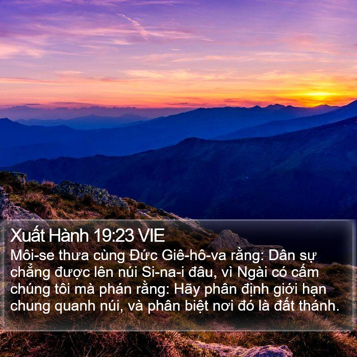 Xuất Hành 19:23 VIE Bible Study