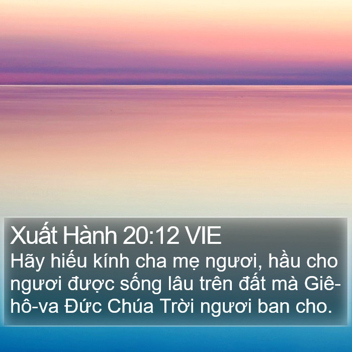 Xuất Hành 20:12 VIE Bible Study