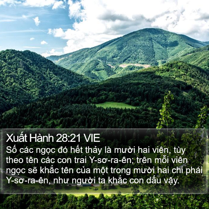 Xuất Hành 28:21 VIE Bible Study