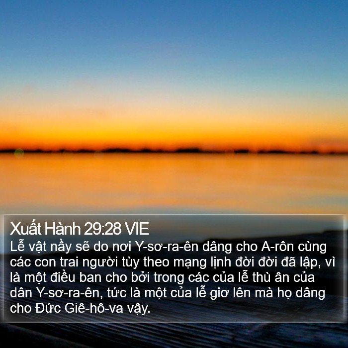 Xuất Hành 29:28 VIE Bible Study