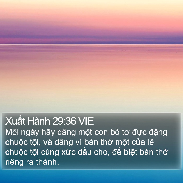 Xuất Hành 29:36 VIE Bible Study