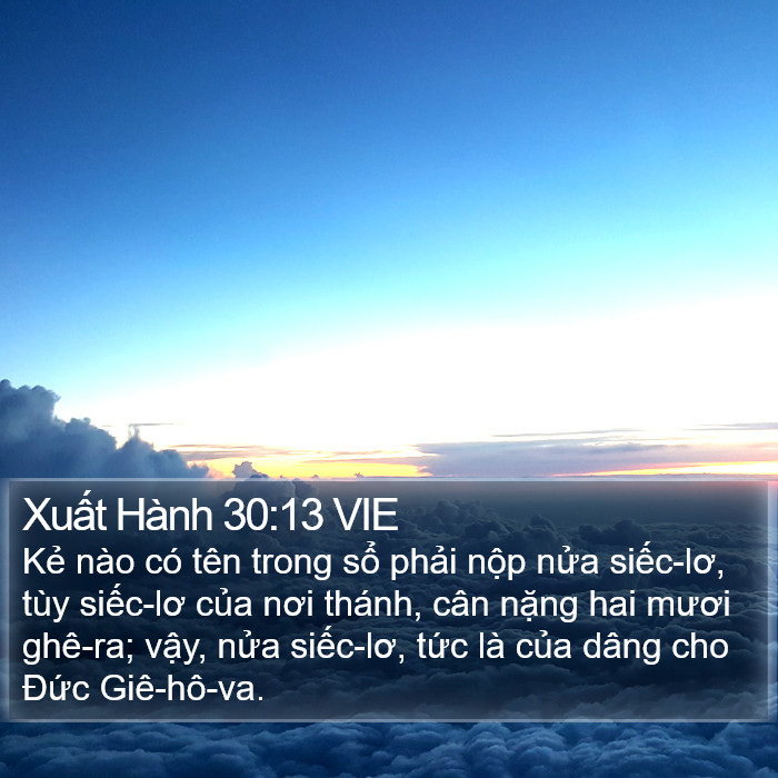 Xuất Hành 30:13 VIE Bible Study