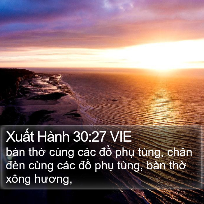 Xuất Hành 30:27 VIE Bible Study