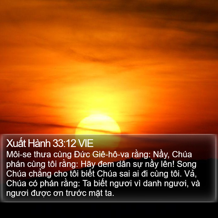 Xuất Hành 33:12 VIE Bible Study