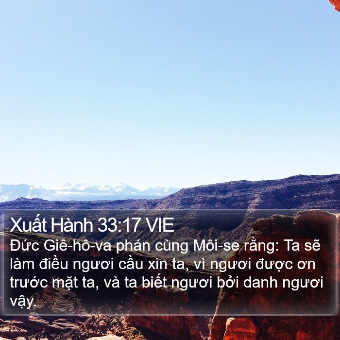 Xuất Hành 33:17 VIE Bible Study