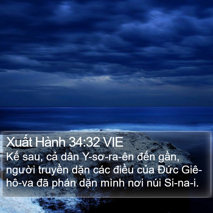 Xuất Hành 34:32 VIE Bible Study