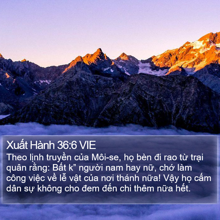 Xuất Hành 36:6 VIE Bible Study